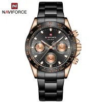 Naviforce NF9193 luxury China men quartz watch stylish Stainless steel band 3 dials week display character business wristwatch